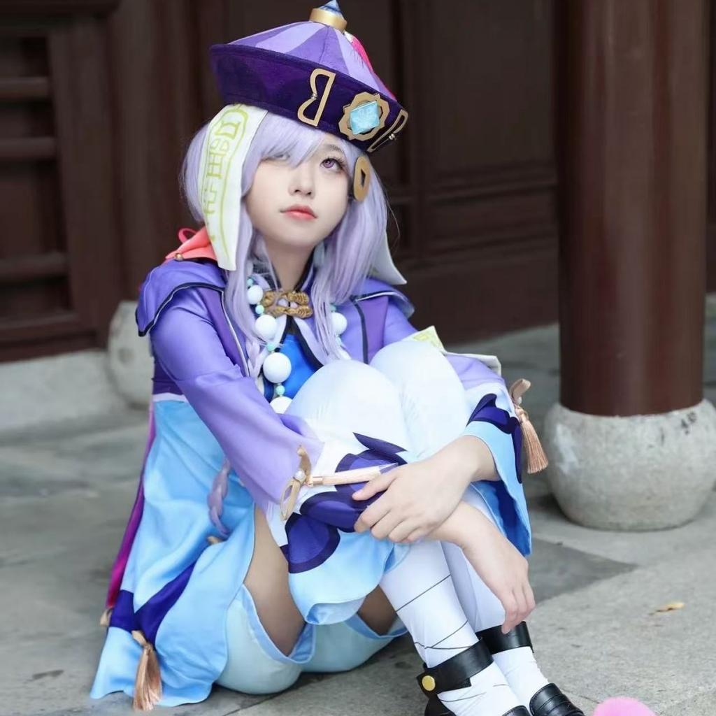  Genshin Impact 77 COS Clothes Zombie Frozen COSpaly Full Set of Animation Clothing Cute Girl Luoli Game Clothing