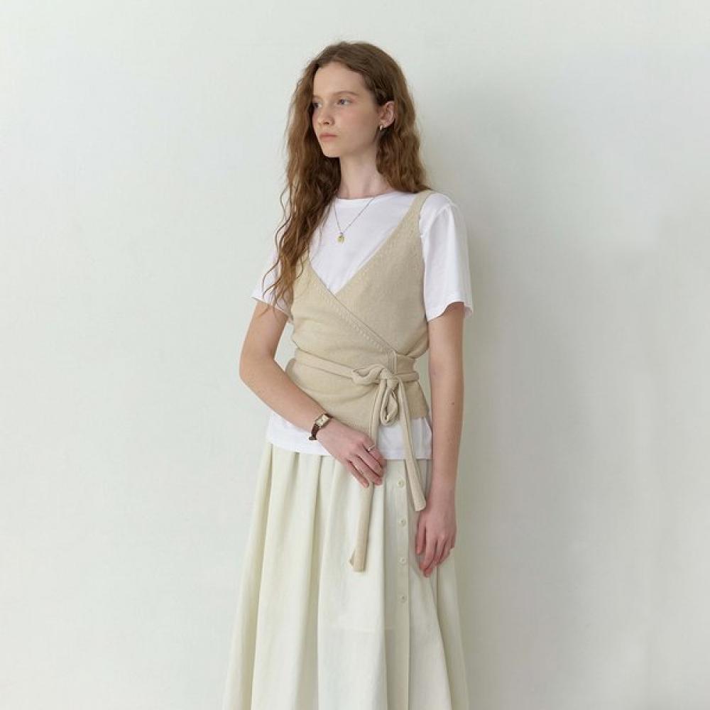 

On On Lap String Sleeveless Knit Nek5mv302 CREAM/66