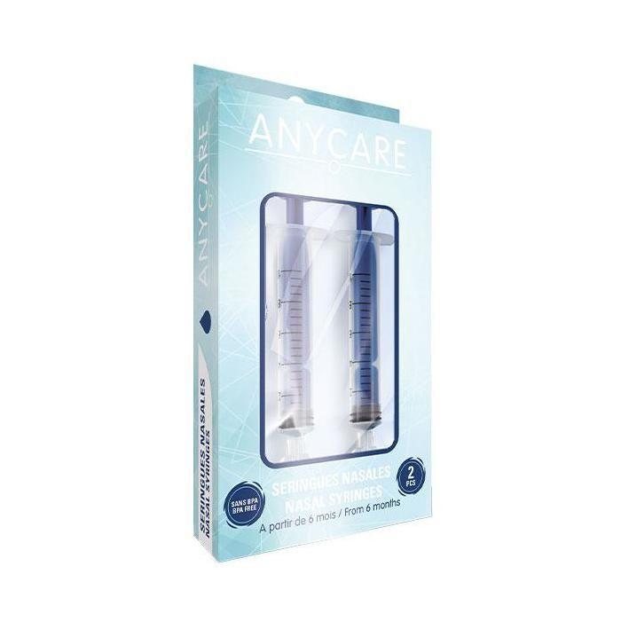 Anycare Seringue Nasale Par Aspiration Bleue Lot De 2