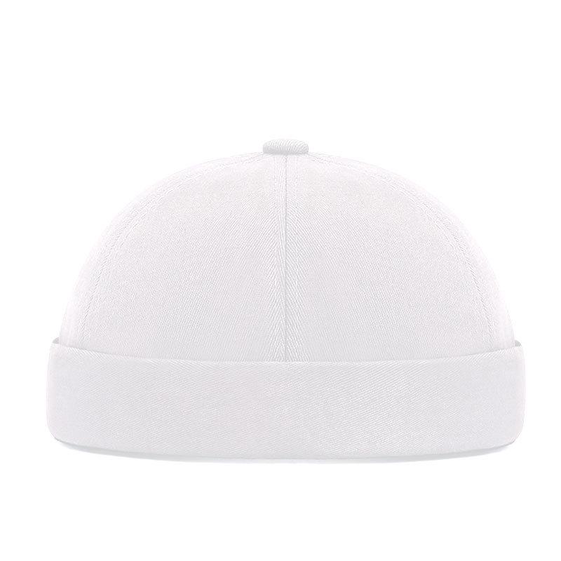 Frühling Retro Hip Hop Schiebermütze: Einfarbiger Streetdance Melonenhut ohne Krempe