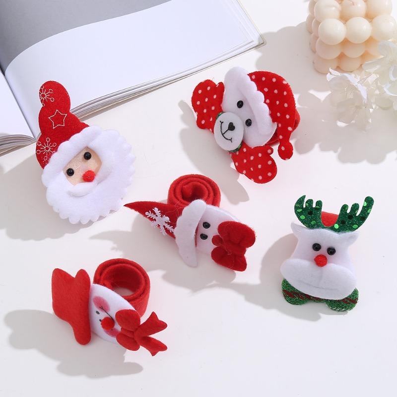 Cartoon Christmas Slap Bracelet Toy Kids Party Favor Santa Claus Snowman Reindeer Children Kid Wristband 2025 Xmas Gift New Year