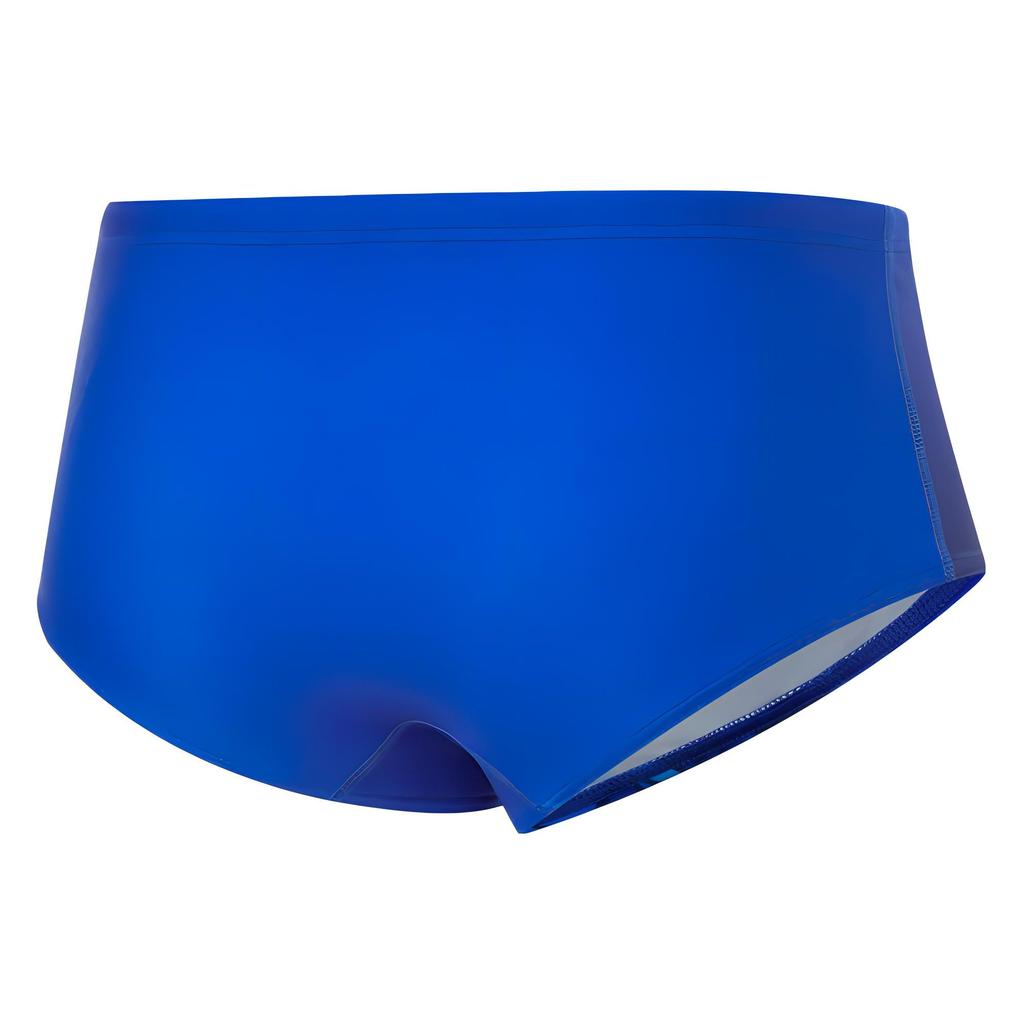 Li Ning Swimming Series Pattern Printed Triangle Swim Trunks Men Swimwear Bright-Blue ASST011-2