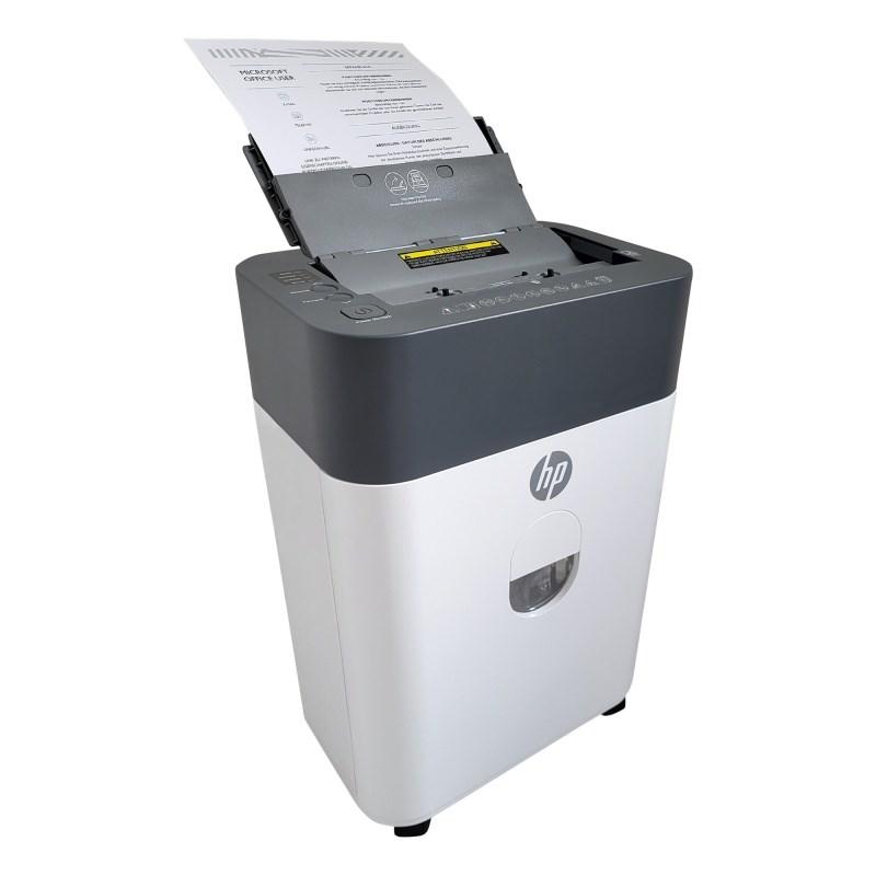 HP ONESHRED Auto 100CC Aktenvernichter, Weiß und Grau