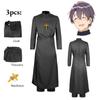 Nordic Anime White Saint And Black Pastor Cosplay Costume Lawrence Halloween Dress Up