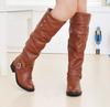 Fashion 2019 New Women Boots Female Winter Shoes Woman Fur Warm Snow Boots Fashion Square High Heels Knee High Boots Women Snow Boots