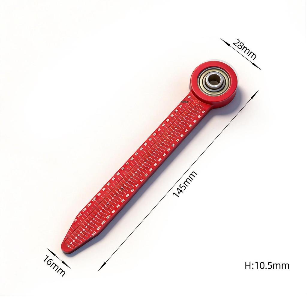 Yunbei 7-Inch Aluminum Woodworking Triangle Square Ruler, 90-Degree Angle, Dual Scale (Imperial/Metric).