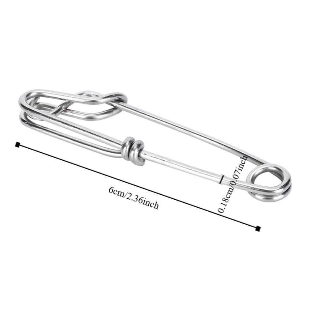 

15PCS Easy On/Off Longline Snap Clips 3 Sizes Fishing Snap Clips Longline Fishing 1.8×60mm