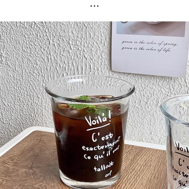 Kreativer Milchfrühstücksbecher - Niedlicher bedruckter hochwertiger Glasbecher