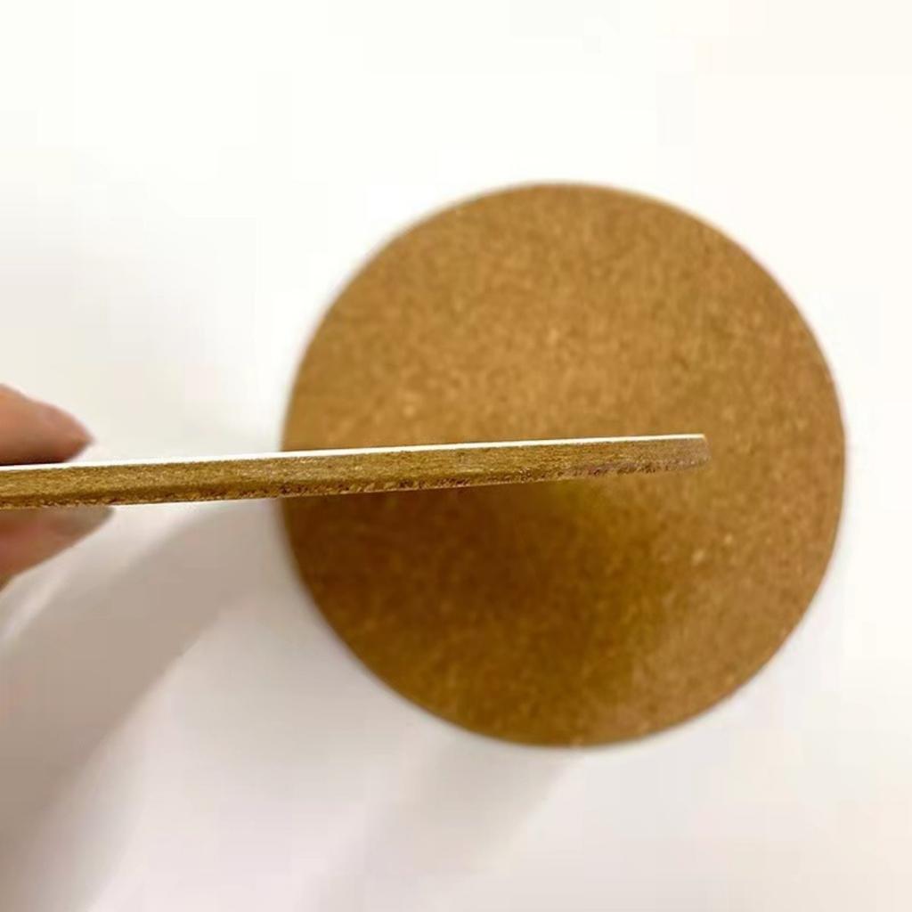 12 Korkuntersetzer mit polierten Kanten, Topfuntersetzer aus Kork, Essmatten, rutschfeste, wasserdichte und wärmeisolierende Tischsets