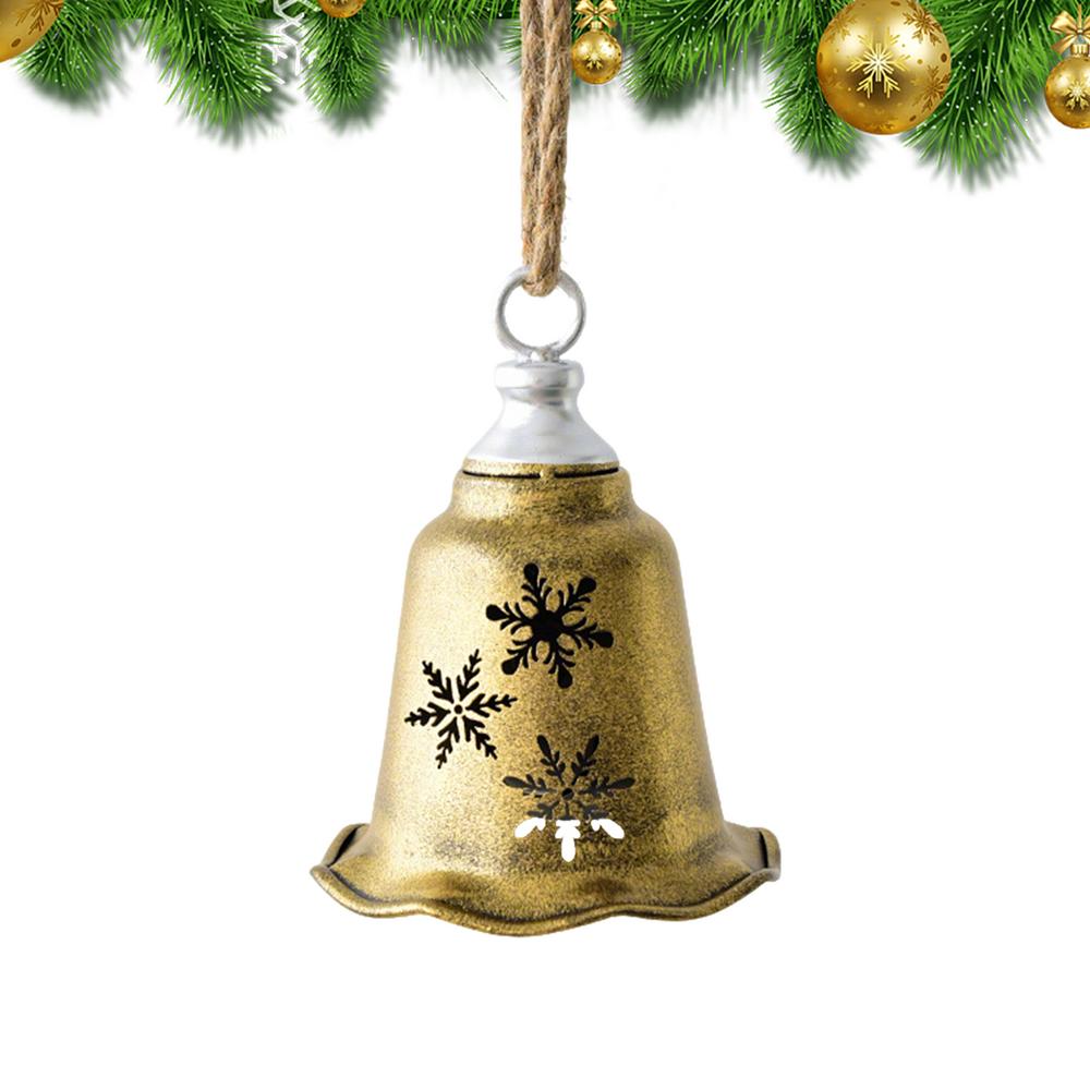 Christmas Bells Hollow Party Decoration Christmas Tree Pendant For Holiday Home Dinner School Restaurant Cafe Shopping Mall