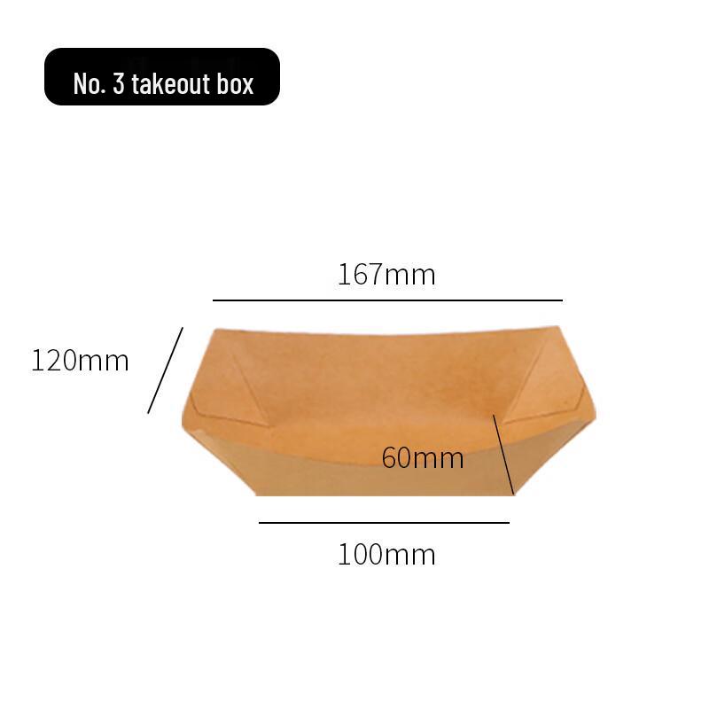 Kraft Paper Disposable Food Boat Box