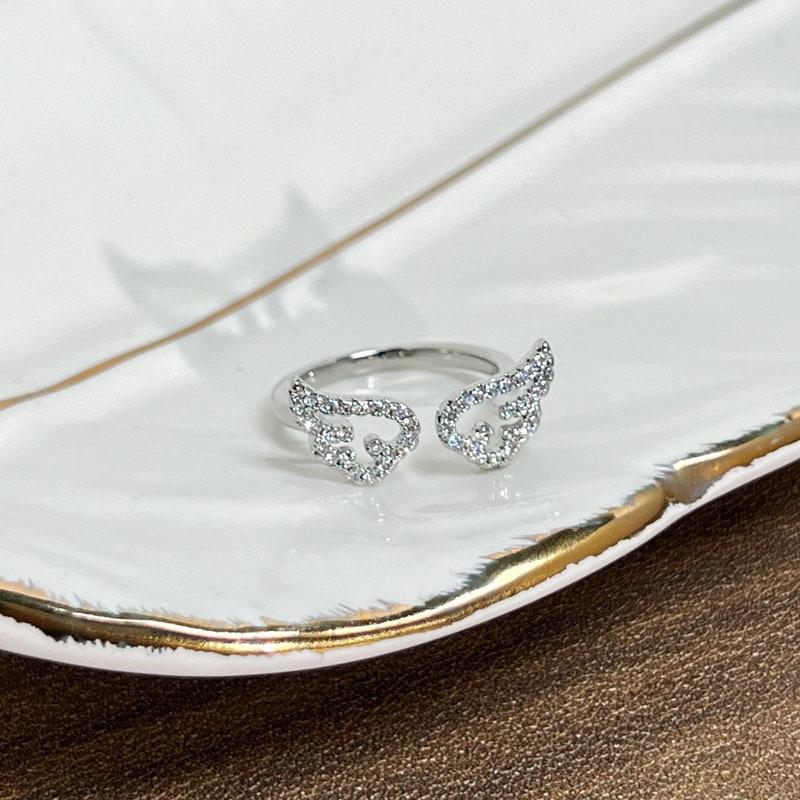 Simple Personality Qixi Festival Antlers Wings a Deer Has You Light Luxury Fashion Ring Women's Exquisite High Sense Niche Ring
