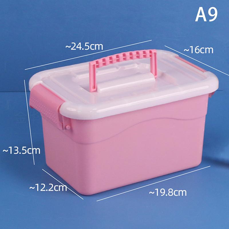 Pp Plastic Storage Box With Lid Portable Kids Toys Student Stationery Jewelry Storage Case Container Cosmetics Sorting Box