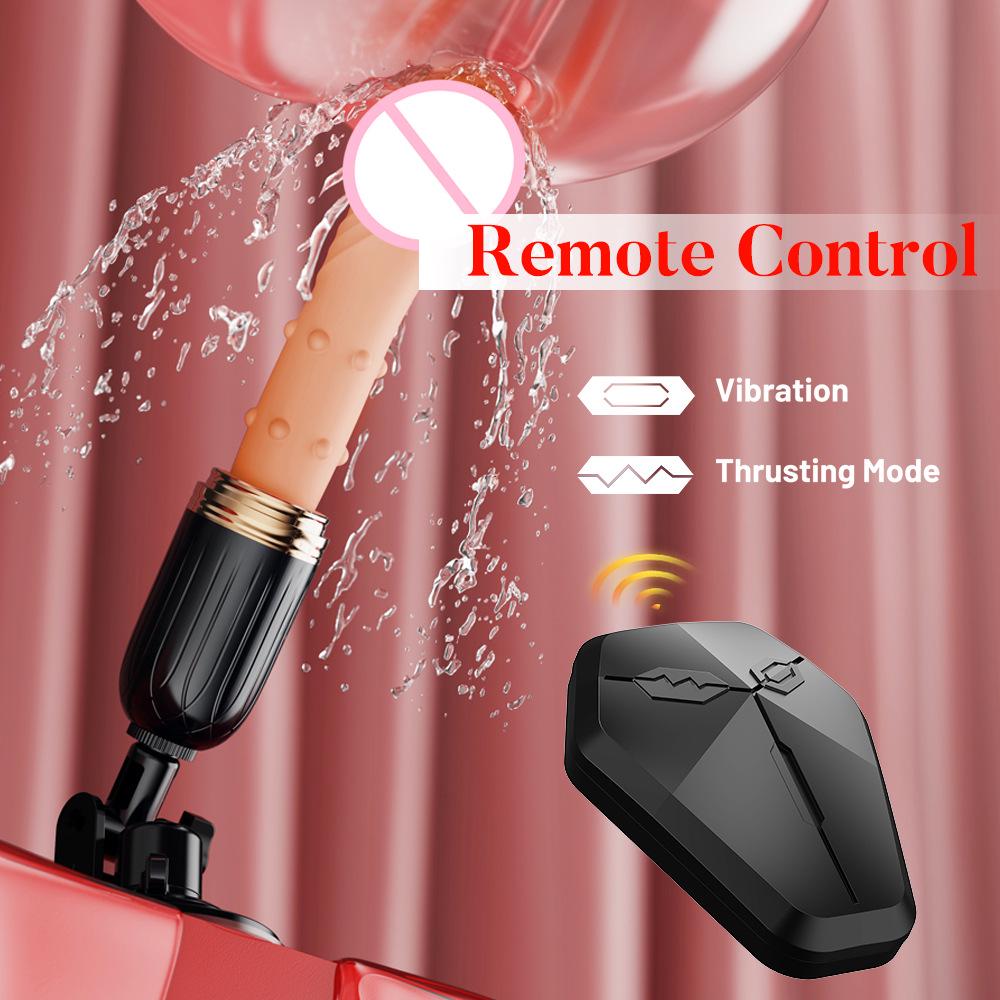 Wireless Remote Control Female Masturbator with Rotating Beads and Telescopic Vibrations for Self-Stimulation and Orgasm