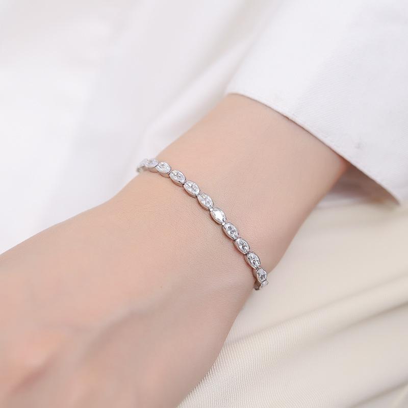 New 925 Sterling Silver Bracelet AAA Zircon High Quality Romance Bracelet Chain For Women Engagement Party Wedding Jewelry Gift