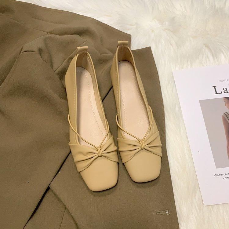 Spring Mary Jane fairy skirt single shoes new shallow mouth evening breeze flat bottom grandma ladyshoes