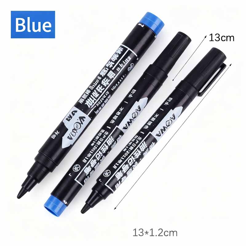 2mm Bold Tip Oil-Based Quick-Dry Waterproof Oil-Proof Permanent Marker for Plastic Metal & Wood Shipping Packaging & Coding