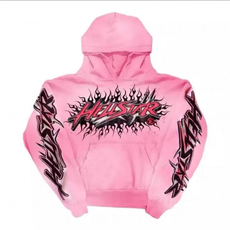 Unisex Retro Distressed Print Hoodie - Herbst/Winter Mode