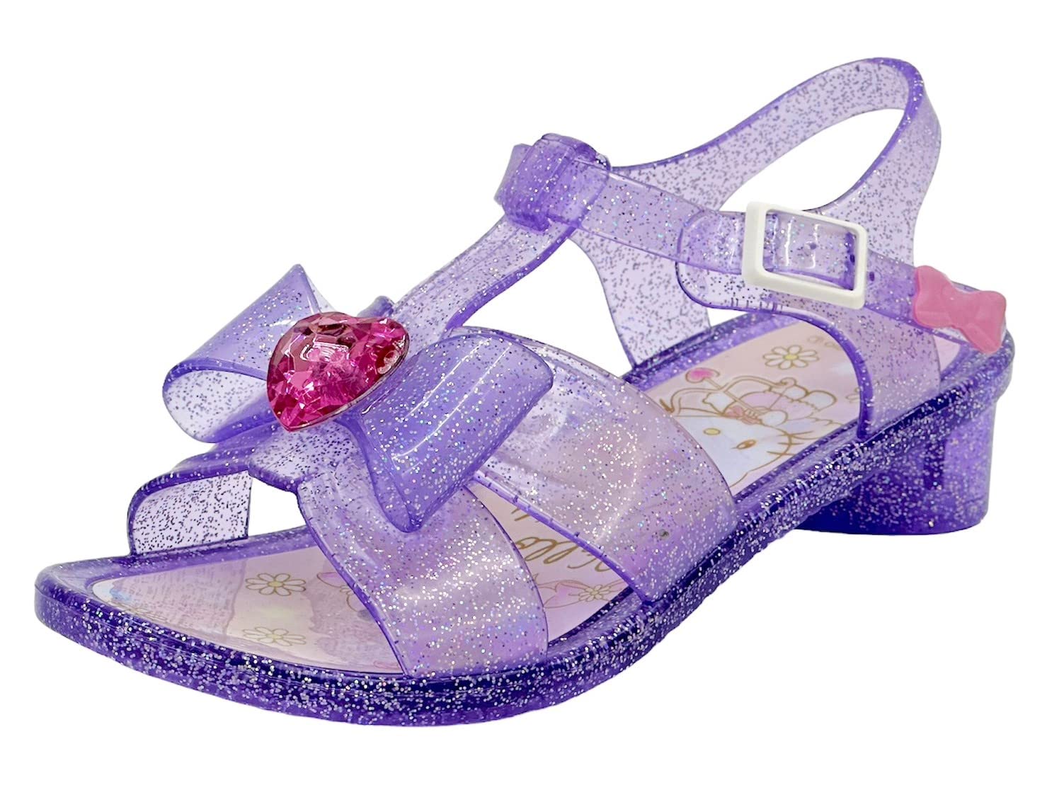 

Kids Girls Sandals Clear Glass SA9007 [Sanrio] (PURPLE, 15.0cm)