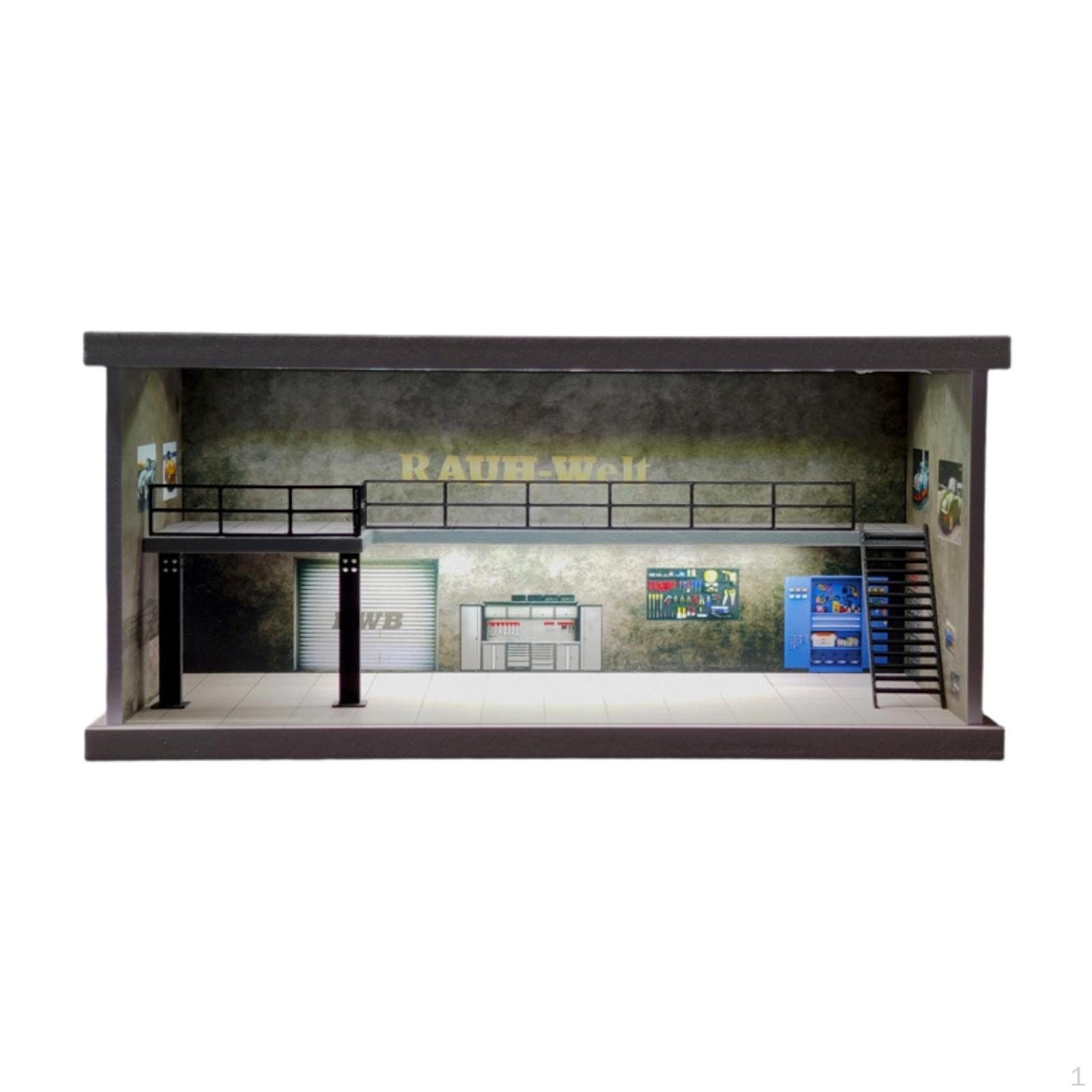 

1/64 Diecast Car Display Case Model Box Photo Props Vehicle Showcase for Collectors Style B
