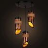 Nature Bamboo Tube Pendant Light New Chinese Style Hemp Rope Decoration Wooden Hanging Lamp for Dining Restaurant Homestay Hotel