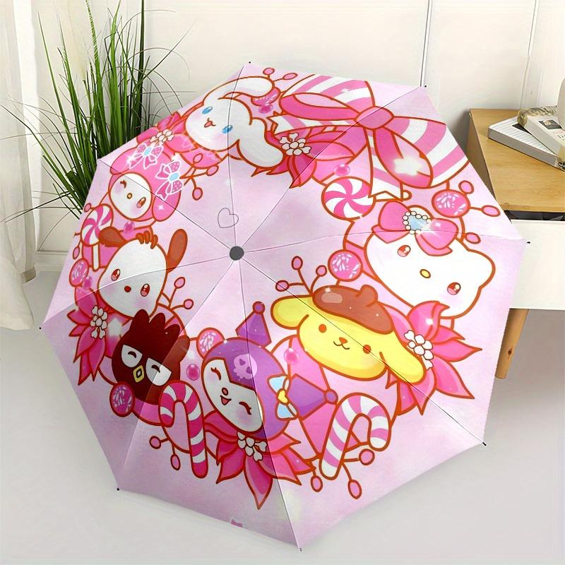 

Kuromi Automatic Opening and Closing Parasol Compact Travel Umbrella with 8 Ribs for Women and Men Ideal Birthday/Christmas Gift, Outdoor Ac