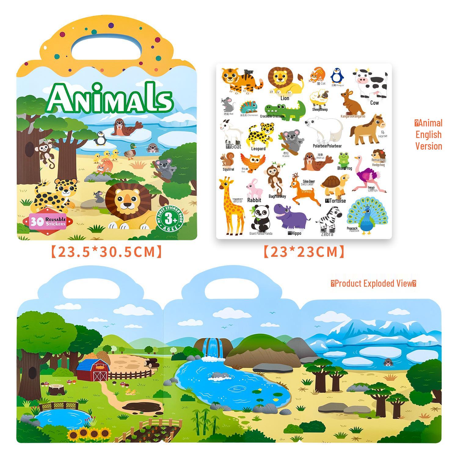 

Bilingual Eco-friendly Reusable Jelly Sticker Book for Kids – English & Chinese Edition