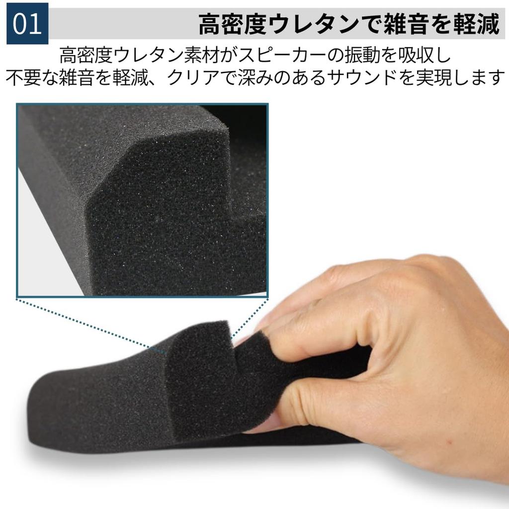 So Speaker Urethane Soundproofing and Speaker Stand X 17 X 4 I'm Happy! Sound-absorbing Foam, Vibration-damping Mat, Sponge, 2-pack (30 Cm)