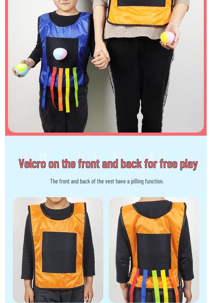 Children's Sticky Ball Dodgeball Vest for Outdoor Parent-Child Games