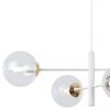 Vicenza Hanging Lamp White And Gold 4-Flat Clear Lamp E14