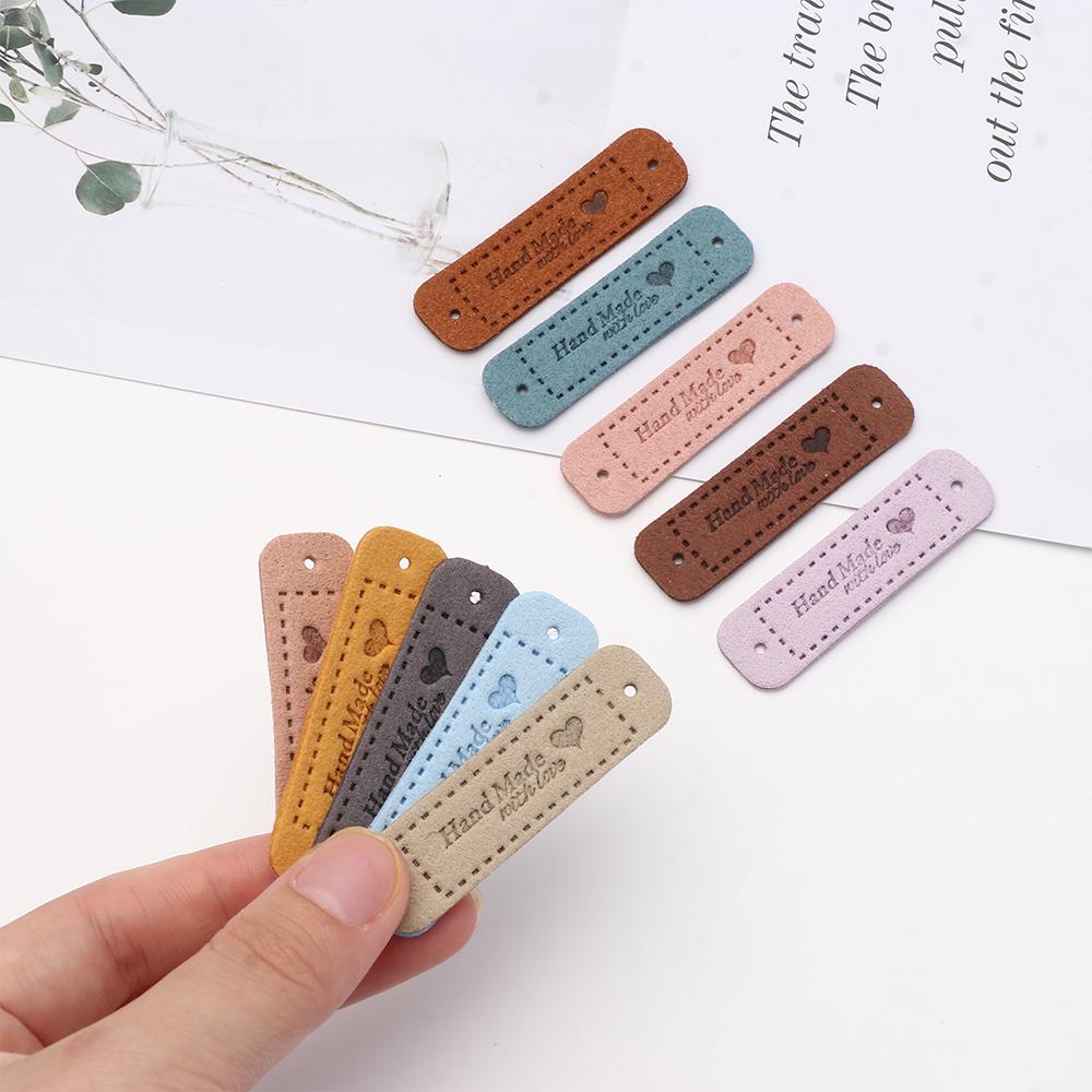 20PCS DIY Hats Bags Sewing Accessories Clothes Tags Garment Labels Label Hand Made With Love
