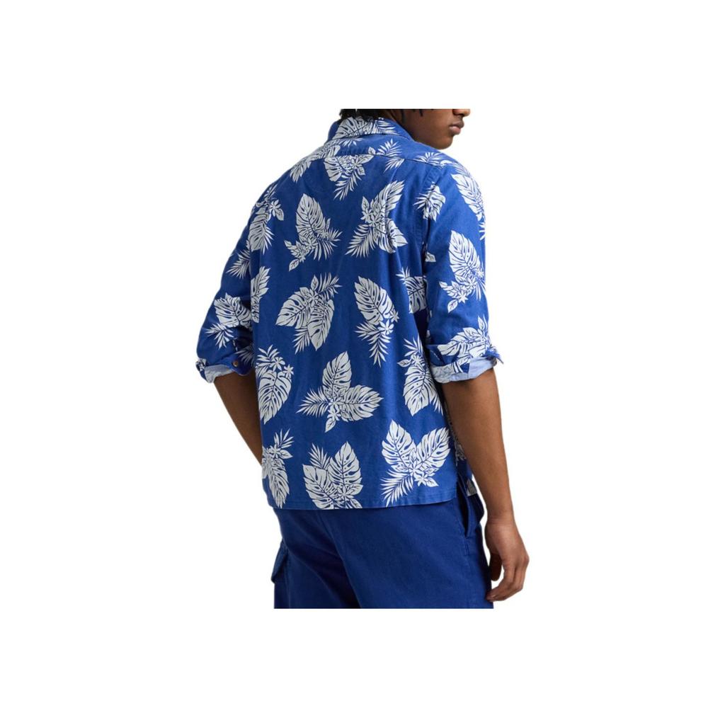 Polo Ralph Lauren Klassisches Baumwoll-Oxford-Polohemd mit Button-Down-Kragen, Langarm, Herrenhemd, Blau, MNPOWOV16824000-400