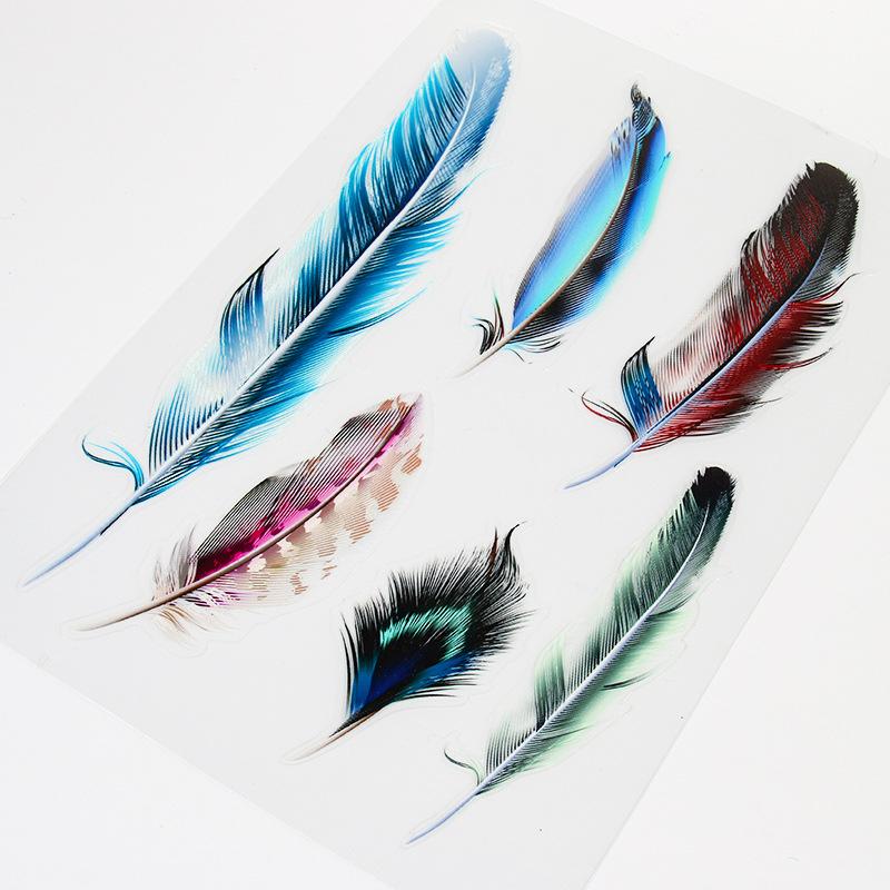 Universal 3D Feather Car Stickers Rear Trunk Anti-scratches Decals Creative Car Modified Decoration Auto Exterior Accessories