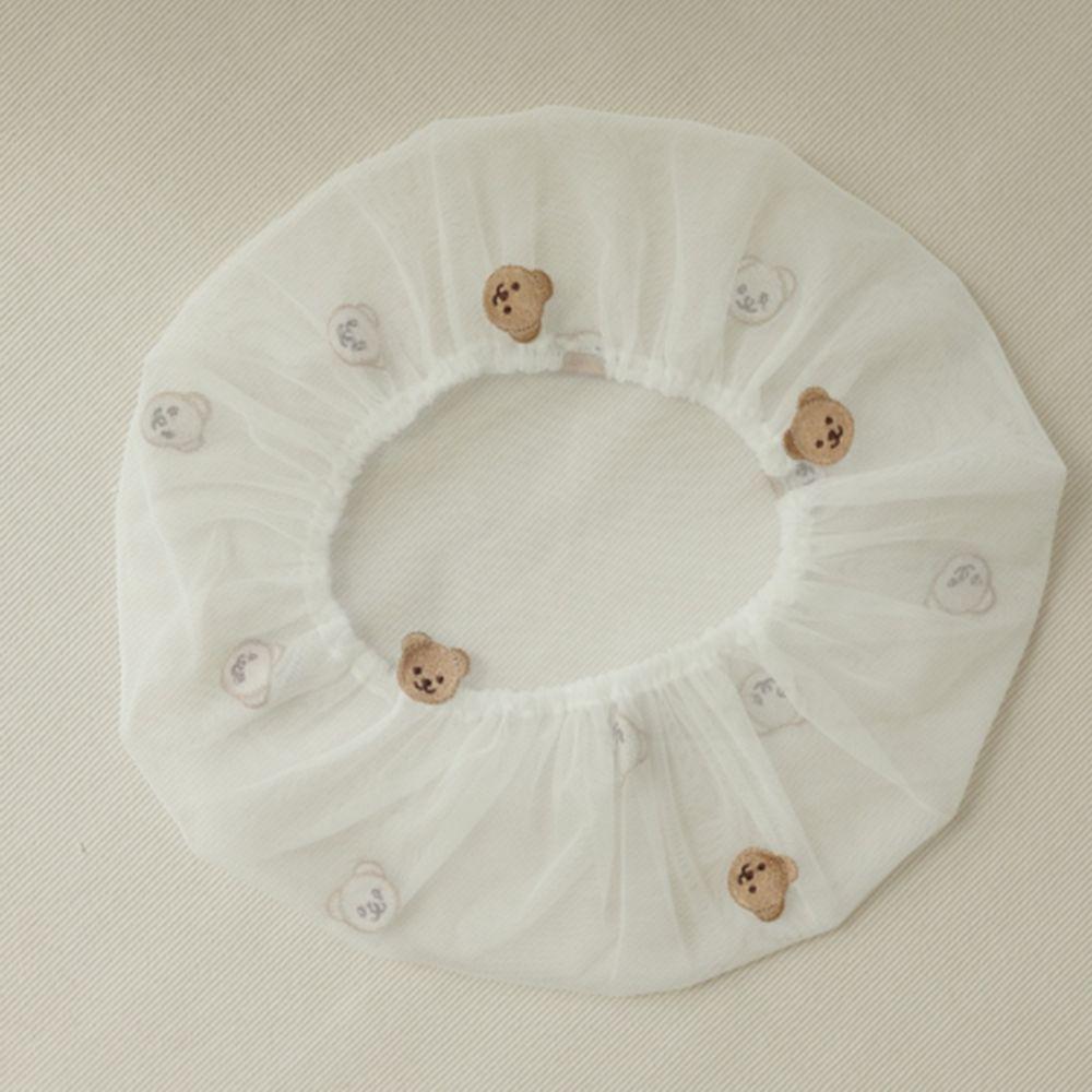 Waterproof Round Electric Fan Cover Bear Embroidery Electric Fan Dust Bag  Office