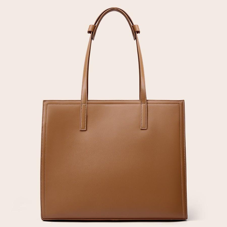 Genuine Leather Large Capacity Tote Bag Black Cowhide Commuter Bag New Briefcase Laptop Bag Versatile Textured Shoulder Bag