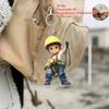 Cute Engineer, 2D Flat Acrylic, Pendant, Suitable for Backpack, Keychain, Gifts, Christmas, Halloween