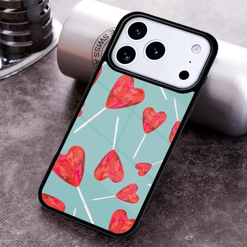 Red Lollipops Phone Case for iPhone 17 16 15 Pro Max Air 14 13 12 11 Plus Shockproof Capa Cover