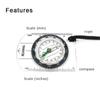 1Pcs Compass Military Camping Hiking Army Style Survival Marching Compass