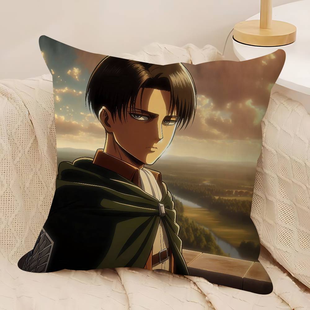 

L-Levi A-Ackerman 45*45cm Cushion Cover Pillow Cover Decor Pillowcase Home Pillowcase For Couch Pillow 12x12Inch