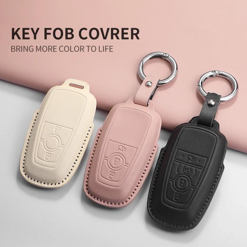 Car Key Case Cover for Ford Ranger Wildtrak Focus C-Max Galaxy Mondeo Explorer Edge EcoSport for Mustang Car Key Case Shell Fob