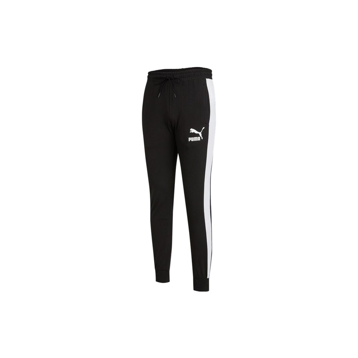 PUMA Iconic T7 Track Pants  Black White  Men s 531476-01 M