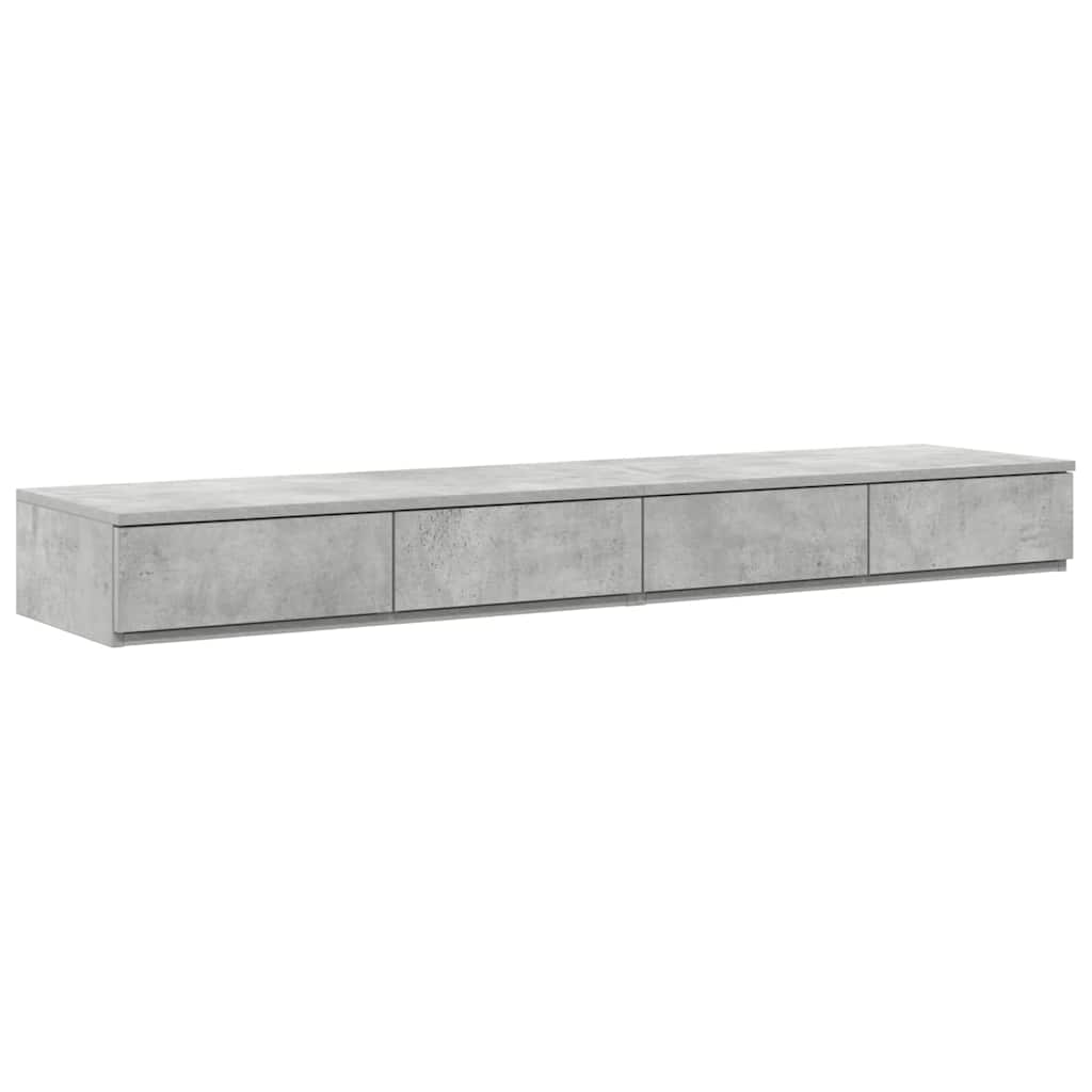 Storage Bed Frame Concrete Grey 150 cm Particleboard