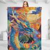 Funny Dragon Blanket - Soft Plush Flannel, Comfy&Lightweight for All Seasons, Warm and Fuzzy, Anti-Pilling Throw Blanket for Cou