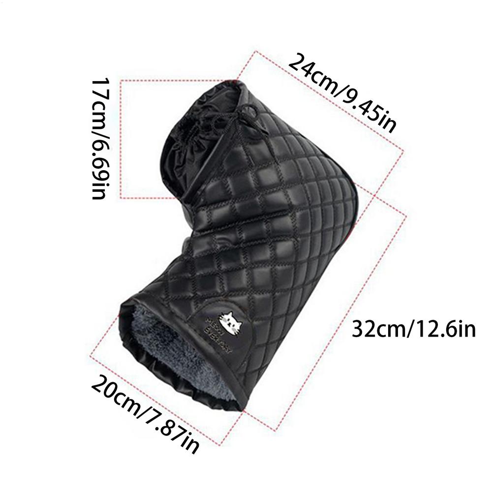 

Motorcycle Bike Handlebar Mitts Winter Waterproof Hand Muffs Insulated Windproof Scooter Mitts For Cold Weather Road Cycling A