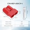 8 Pcs 6-10 Gauge Anderson Connector Plug 50A 12-36V Battery Quick Connector Red Battery Quick Disconnect Wire Harness Plug Kit For Winch Car Auto
