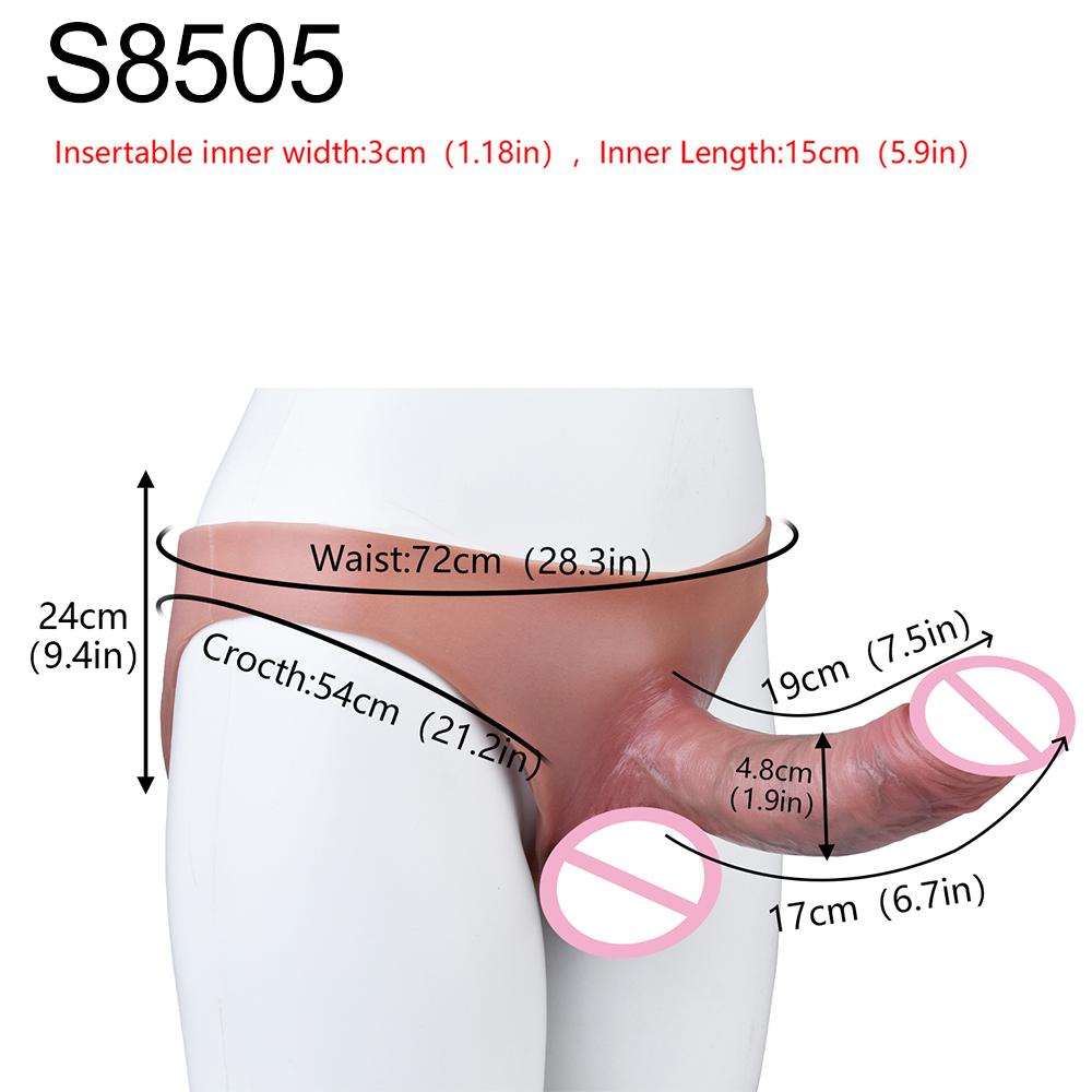 SXXY Realistic Hollow Dildo Pants Silicone Male Strap-on Penis Sleeve Lifelike Sex Toys For Men Dick Extender Women Gay