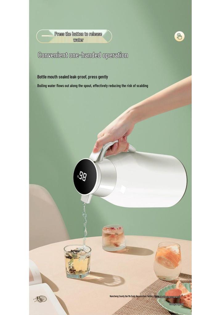 High-End Smart Insulated Thermos: Large Capacity Hot Water Kettle & Bottle