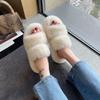 Fashion Slippers Women Winter Versatile Home Flat Bottom Plush Slippers Womens Shoes Zapatos De Mujer