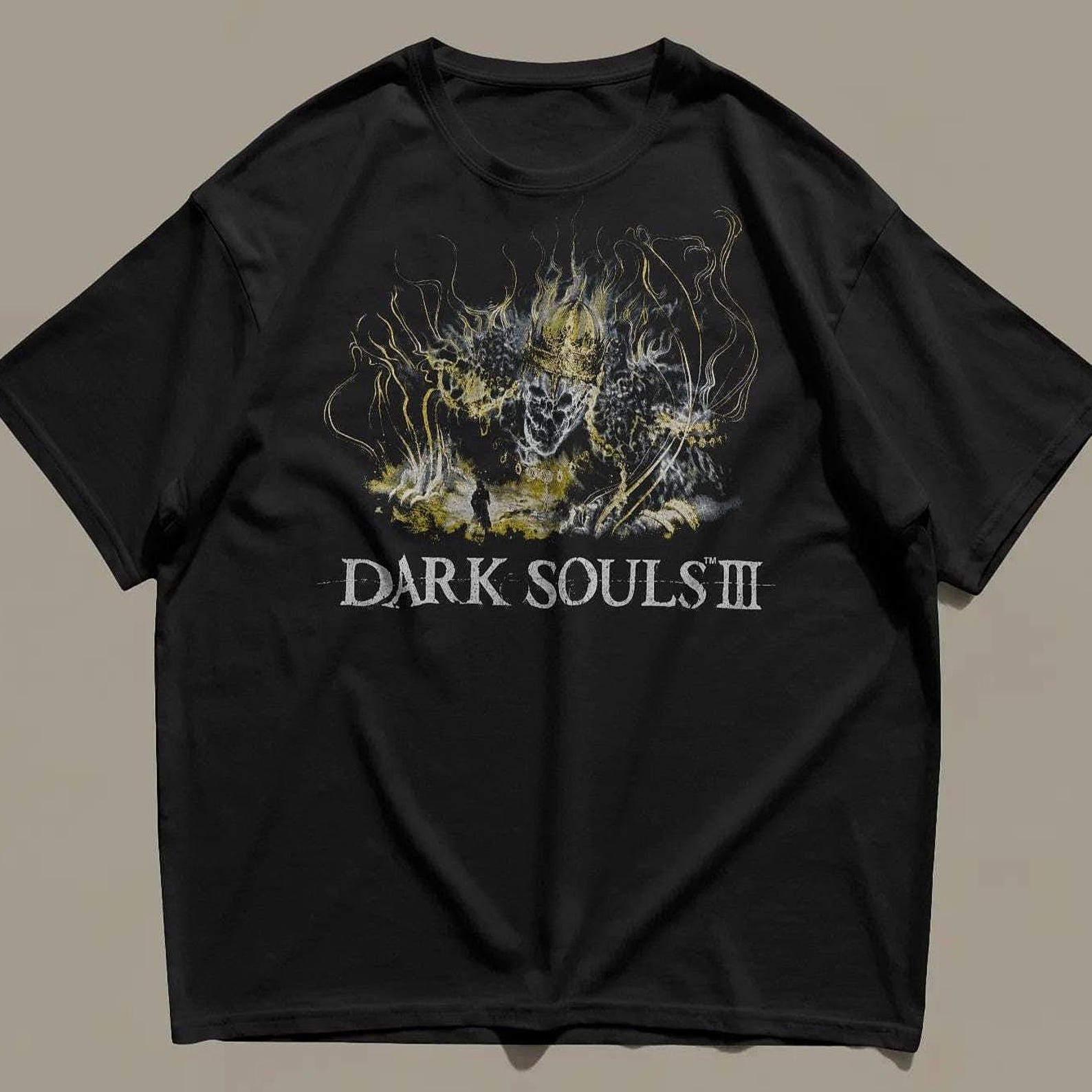 Dark Souls 3 Vintage Graphic Tee, Retro RPG Gamer Shirt, Dark Fantasy T-Shirt S