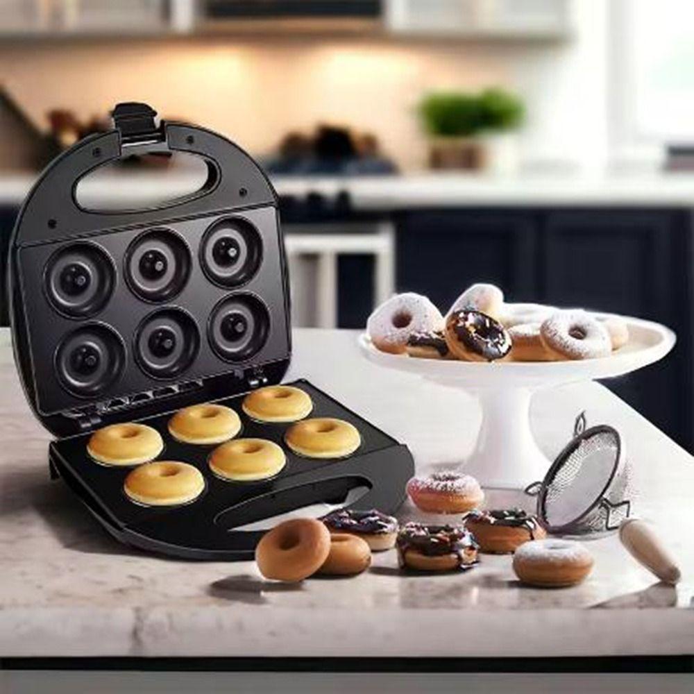 6 Holes Doughnut Making Machine Fully Automatic Breakfast Donut Machine  Baking Application